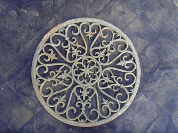 Tapis décoratif extérieur durable d'entrée en métal de tapis de porte de fer d'art en métal