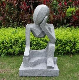 Petite main en pierre abstraite moderne professionnelle de sculpture découpée pour le jardin