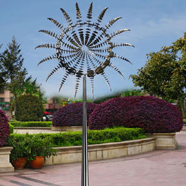 Acier inoxydable de jardin extérieur moderne célèbre d'art en métal sculpture en vent de diamètre de 2 M
