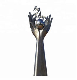 Sculptures de grande taille en métal d'abrégé sur art, sculptures en statues de jardin en métal