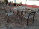 Tableau unique de jardin de fonte de fer travaillé en métal et 2 chaises qui respecte l'environnement