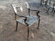 Fonte française de style en dehors de Tableau et de bronze antique de chaises pour le parc