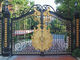 Arbre de porte de jardin de fonte d'entrée de sécurité de décor de fonte de fer travaillé formé pour les ornements à la maison