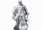 Sculpture en pierre de marbre blanche grandeur nature en statue d'homme de style occidental
