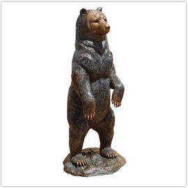 Ornements classiques de jardin de fonte/statues extérieures ours en métal