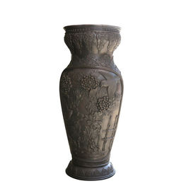Planteurs d'or de pots de fleur de fonte d'antiquité de décor de fonte/d'urnes jardin en métal
